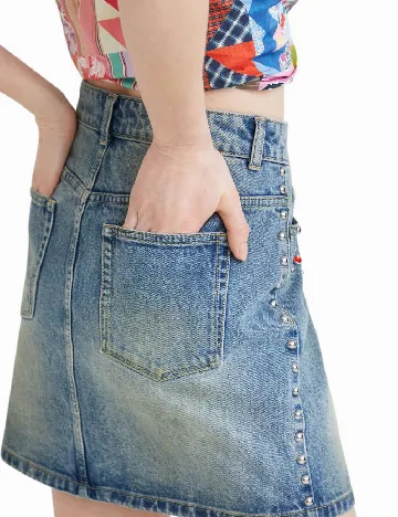 Fusta Desigual, albastru