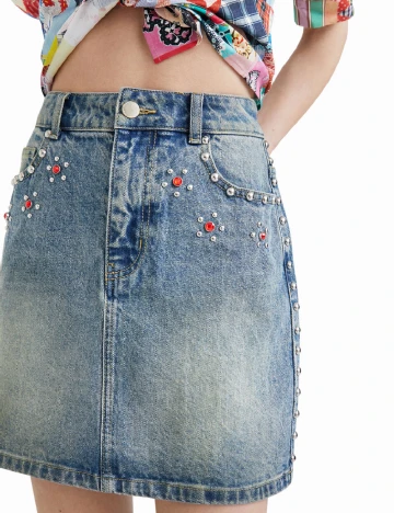 Fusta Desigual, albastru