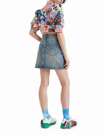 Fusta Desigual, albastru