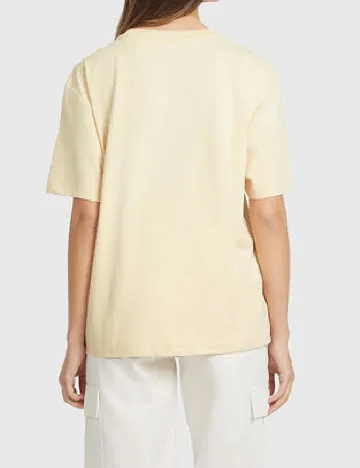 Tricou Oversize Guess, crem