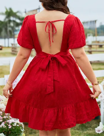 Rochie scurta SHEIN CURVE, rosu