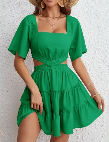 Rochie scurta SHEIN, verde