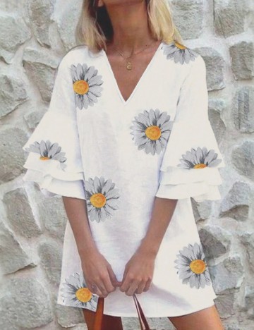Rochie scurta SHEIN, alb