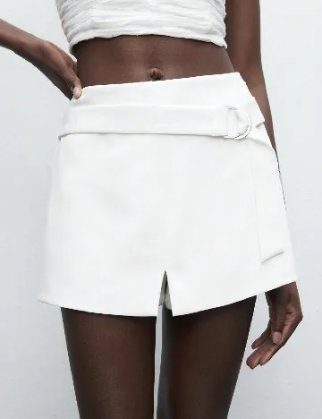 Fusta pantalon SHEIN, alb