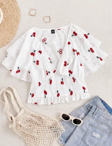 Top SHEIN CURVE, alb