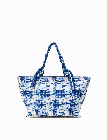 Geanta Desigual, albastru/alb