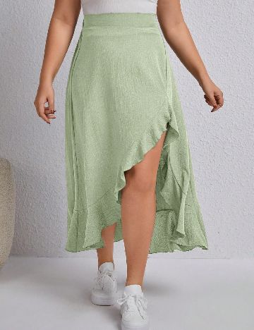 Fusta SHEIN CURVE, verde