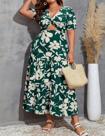 Rochie lunga SHEIN CURVE, verde