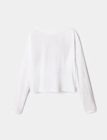 Bluza Oversize Desigual, alb