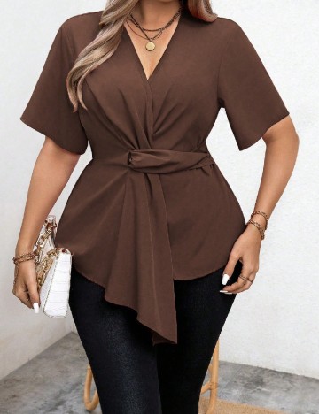 Bluza SHEIN CURVE, maro