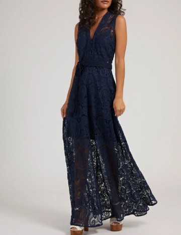Rochie lunga Guess, albastru