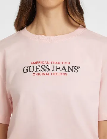 Tricou Oversize Guess, roz