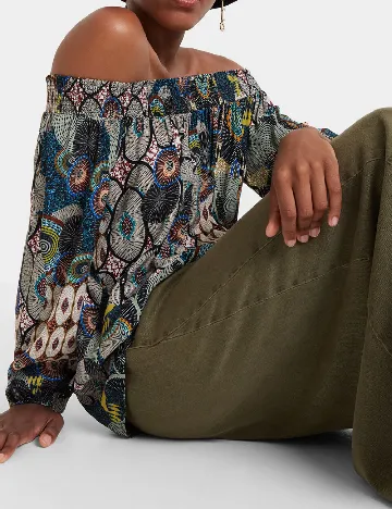 Bluza Desigual, mix culori
