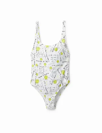 Costum de baie Desigual, alb