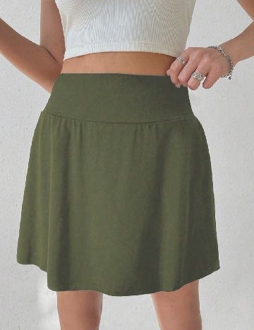 Fusta pantalon SHEIN, verde