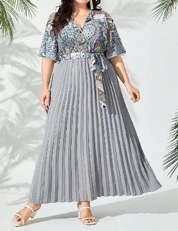 Rochie lunga SHEIN CURVE, albastru Albastru