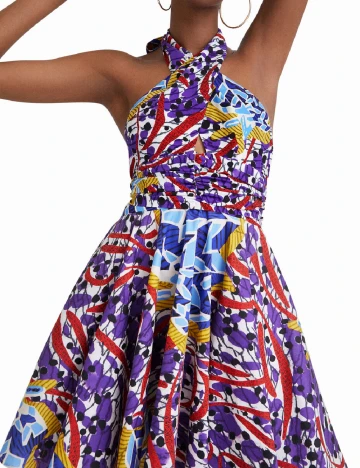 Rochie scurta Desigual, mix culori