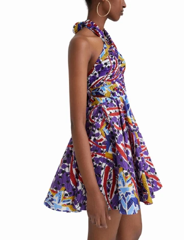 Rochie scurta Desigual, mix culori