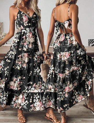 Rochie lunga SHEIN, floral print