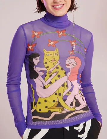 Bluza Desigual, mov