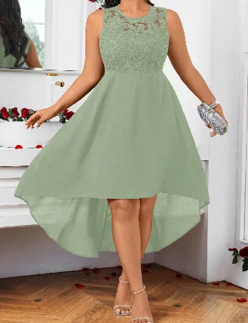 Rochie medie SHEIN CURVE, verde