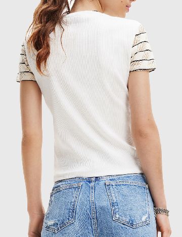 Tricou Desigual, alb