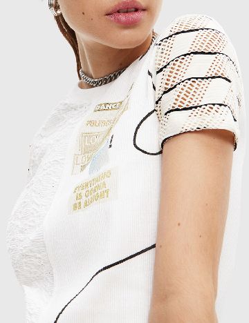 Tricou Desigual, alb