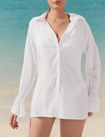 Camasa Oversize SHEIN, alb