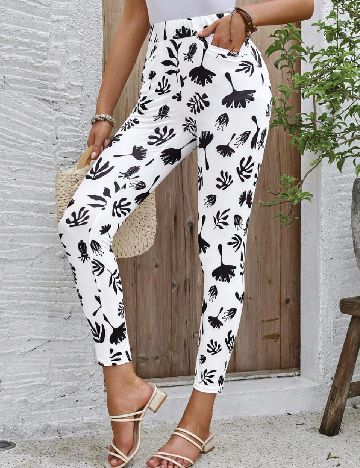 Pantaloni SHEIN, alb