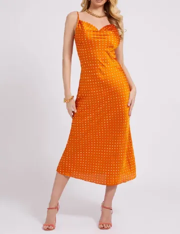 Rochie medie Guess, portocaliu