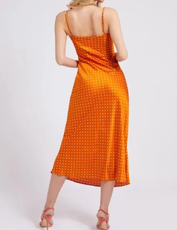 Rochie medie Guess, portocaliu