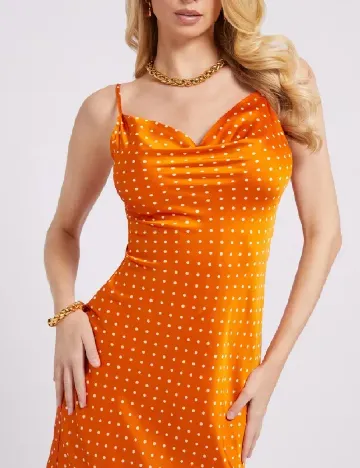 Rochie medie Guess, portocaliu