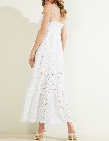 Rochie lunga Guess, alb