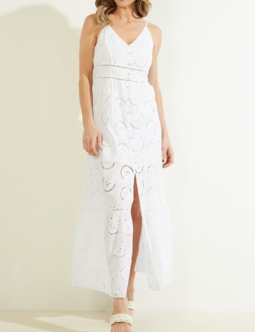 Rochie lunga Guess, alb