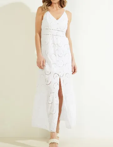 Rochie lunga Guess, alb