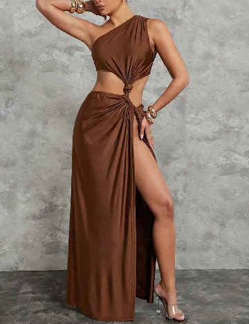 Rochie lunga SHEIN, maro Maro