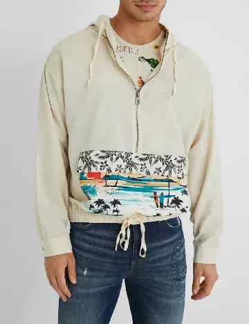Hanorac Desigual, crem Crem