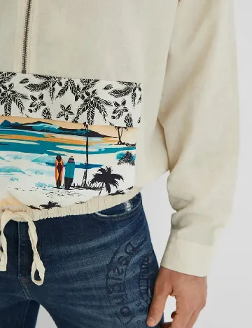 Hanorac Desigual, crem Crem