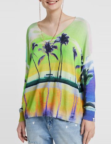 Bluza Desigual, mix culori