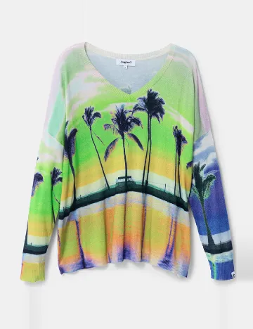 Bluza Desigual, mix culori