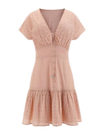 Rochie medie Guess, roz