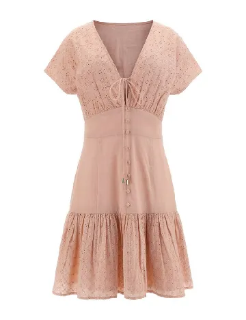 Rochie medie Guess, roz