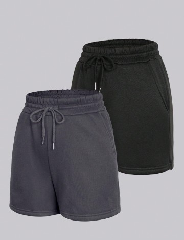 Set Pantaloni scurti 2 bucati SHEIN, mix culori