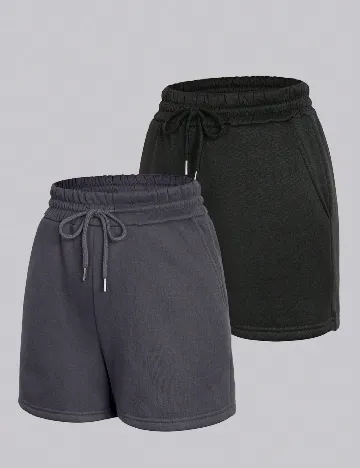 Set Pantaloni scurti 2 bucati SHEIN, mix culori