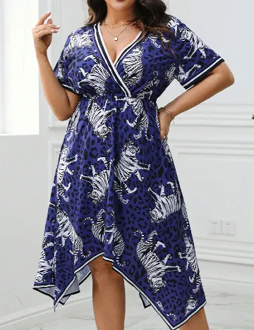 Rochie medie SHEIN CURVE, bleumarin
