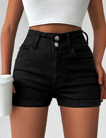 Pantaloni scurti SHEIN, negru