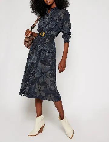 Rochie medie Desigual, bleumarin inchis