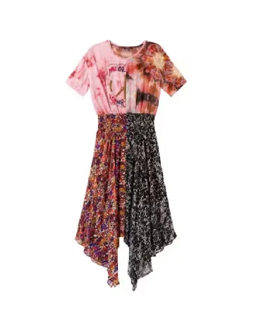 Rochie medie Desigual, mix culori