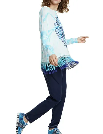 Bluza Oversize Desigual, bleu