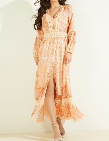 Rochie lunga Guess, mix culori